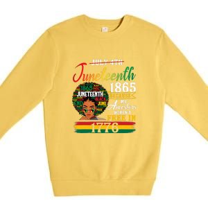 Juneteenth Black Women Because My Ancestor Werent Free 1776 Gift African Pride Premium Crewneck Sweatshirt