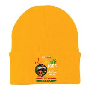 Juneteenth Black Women Because My Ancestor Werent Free 1776 Gift African Pride Knit Cap Winter Beanie