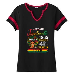 Juneteenth Black Women Because My Ancestor Werent Free 1776 Gift African Pride Ladies Halftime Notch Neck Tee