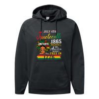 Juneteenth Black Women Because My Ancestor Werent Free 1776 Gift African Pride Performance Fleece Hoodie