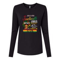 Juneteenth Black Women Because My Ancestor Werent Free 1776 Gift African Pride Womens Cotton Relaxed Long Sleeve T-Shirt