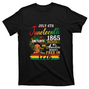 Juneteenth Black Women Because My Ancestor Werent Free 1776 Gift African Pride T-Shirt