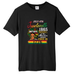 Juneteenth Black Women Because My Ancestor Werent Free 1776 Gift African Pride Tall Fusion ChromaSoft Performance T-Shirt