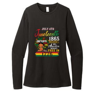 Juneteenth Black Women Because My Ancestor Werent Free 1776 Gift African Pride Womens CVC Long Sleeve Shirt