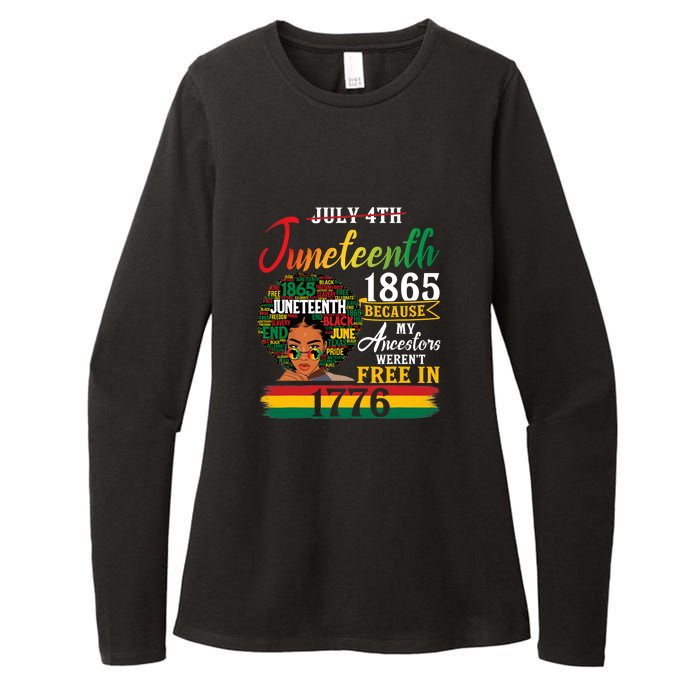 Juneteenth Black Women Because My Ancestor Werent Free 1776 Gift African Pride Womens CVC Long Sleeve Shirt