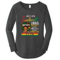 Juneteenth Black Women Because My Ancestor Werent Free 1776 Gift African Pride Women's Perfect Tri Tunic Long Sleeve Shirt