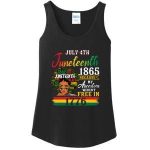 Juneteenth Black Women Because My Ancestor Werent Free 1776 Gift African Pride Ladies Essential Tank