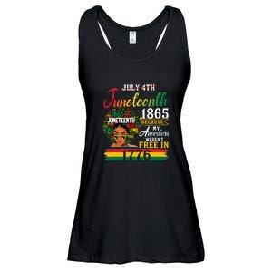 Juneteenth Black Women Because My Ancestor Werent Free 1776 Gift African Pride Ladies Essential Flowy Tank