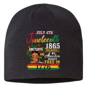 Juneteenth Black Women Because My Ancestor Werent Free 1776 Gift African Pride Sustainable Beanie