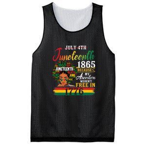 Juneteenth Black Women Because My Ancestor Werent Free 1776 Gift African Pride Mesh Reversible Basketball Jersey Tank