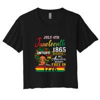 Juneteenth Black Women Because My Ancestor Werent Free 1776 Gift African Pride Women's Crop Top Tee