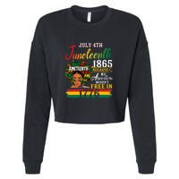 Juneteenth Black Women Because My Ancestor Werent Free 1776 Gift African Pride Cropped Pullover Crew