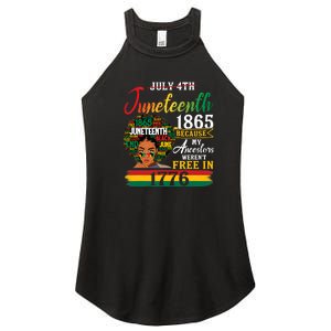 Juneteenth Black Women Because My Ancestor Werent Free 1776 Gift African Pride Women's Perfect Tri Rocker Tank