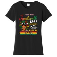 Juneteenth Black Women Because My Ancestor Werent Free 1776 Gift African Pride Women's T-Shirt