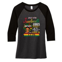 Juneteenth Black Women Because My Ancestor Werent Free 1776 Gift African Pride Women's Tri-Blend 3/4-Sleeve Raglan Shirt