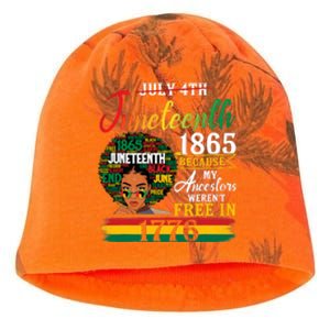 Juneteenth Black Women Because My Ancestor Werent Free 1776 Gift African Pride Kati - Camo Knit Beanie