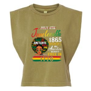 Juneteenth Black Women Because My Ancestor Werent Free 1776 Gift African Pride Garment-Dyed Women's Muscle Tee