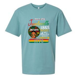 Juneteenth Black Women Because My Ancestor Werent Free 1776 Gift African Pride Sueded Cloud Jersey T-Shirt