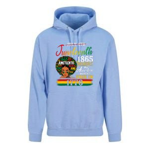 Juneteenth Black Women Because My Ancestor Werent Free 1776 Gift African Pride Unisex Surf Hoodie