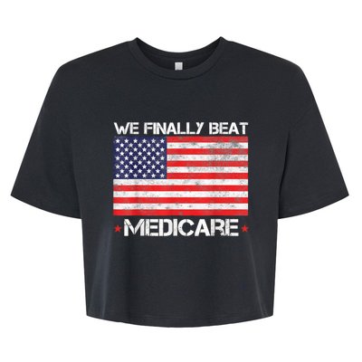 Joe Biden We Finally Beat Medicare Bella+Canvas Jersey Crop Tee