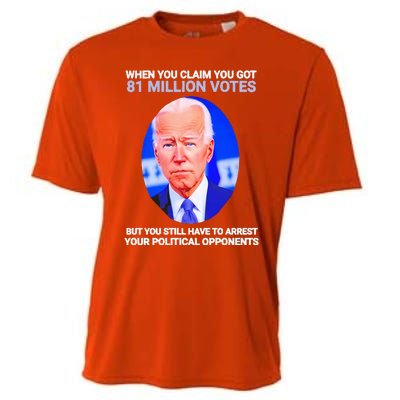 Joe Biden When You Claim You Got 81 Million Votes Cooling Performance Crew T-Shirt