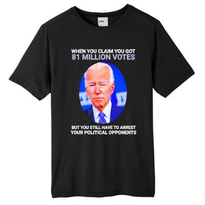 Joe Biden When You Claim You Got 81 Million Votes Tall Fusion ChromaSoft Performance T-Shirt