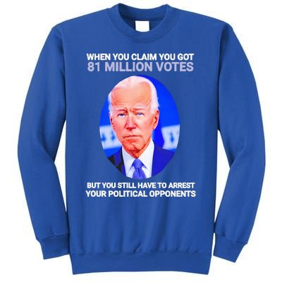 Joe Biden When You Claim You Got 81 Million Votes Sweatshirt