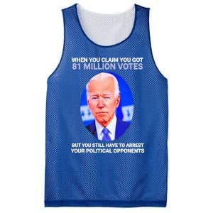 Joe Biden When You Claim You Got 81 Million Votes Mesh Reversible Basketball Jersey Tank