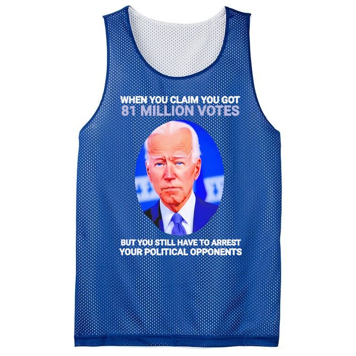 Joe Biden When You Claim You Got 81 Million Votes Mesh Reversible Basketball Jersey Tank