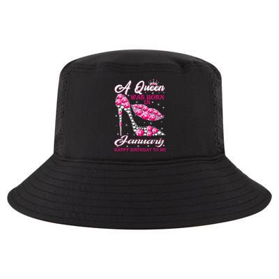 January Birthday Wo Party KissHigh Heel Cool Comfort Performance Bucket Hat