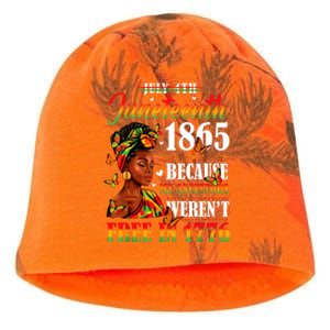 Juneteenth Black Women Because My Ancestor Werent Free 1776 Kati - Camo Knit Beanie