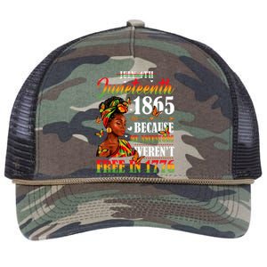 Juneteenth Black Women Because My Ancestor Werent Free 1776 Retro Rope Trucker Hat Cap