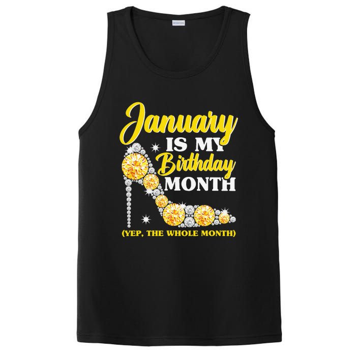 January Birthday Wo Yep The Whole Month Bling PosiCharge Competitor Tank