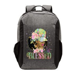 Just Blessed Woman's Cute Tops Religious Black Afro Vector Backpack