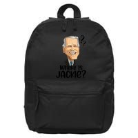 Joe Biden Where Is Jackie 16 in Basic Backpack