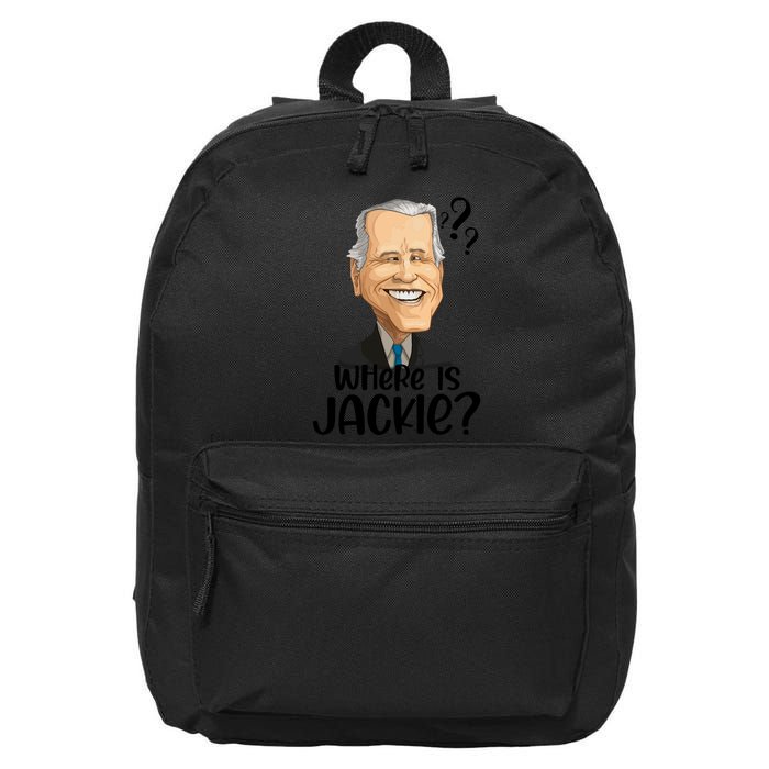 Joe Biden Where Is Jackie 16 in Basic Backpack