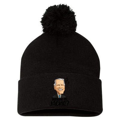 Joe Biden Where Is Jackie Pom Pom 12in Knit Beanie