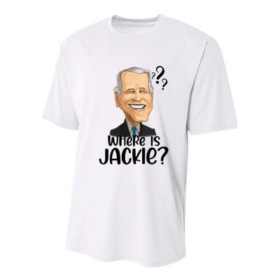 Joe Biden Where Is Jackie Youth Performance Sprint T-Shirt