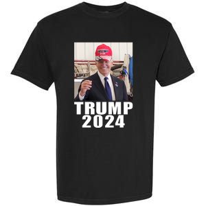 Joe Biden Wearing Trump 2024 Hat Garment-Dyed Heavyweight T-Shirt