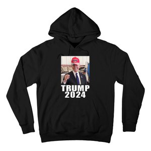 Joe Biden Wearing Trump 2024 Hat Hoodie