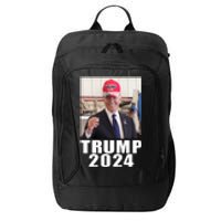 Joe Biden Wearing Trump 2024 Hat City Backpack