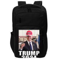 Joe Biden Wearing Trump 2024 Hat Impact Tech Backpack