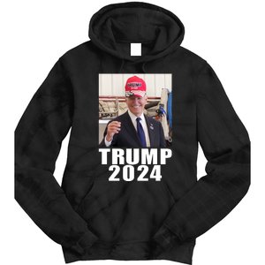 Joe Biden Wearing Trump 2024 Hat Tie Dye Hoodie