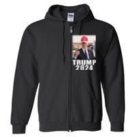 Joe Biden Wearing Trump 2024 Hat Full Zip Hoodie