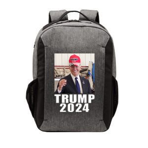 Joe Biden Wearing Trump 2024 Hat Vector Backpack