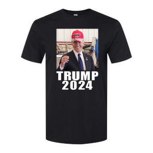 Joe Biden Wearing Trump 2024 Hat Softstyle CVC T-Shirt