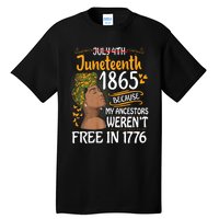 Juneteenth Black Women Because My Ancestor WerenT Free 1776 Tall T-Shirt