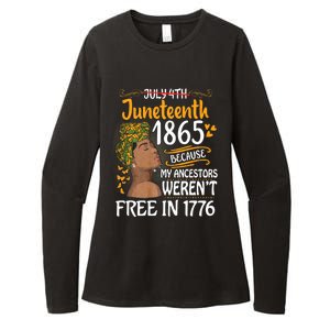 Juneteenth Black Women Because My Ancestor WerenT Free 1776 Womens CVC Long Sleeve Shirt