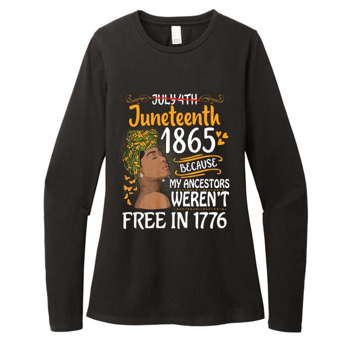 Juneteenth Black Women Because My Ancestor WerenT Free 1776 Womens CVC Long Sleeve Shirt