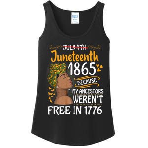 Juneteenth Black Women Because My Ancestor WerenT Free 1776 Ladies Essential Tank